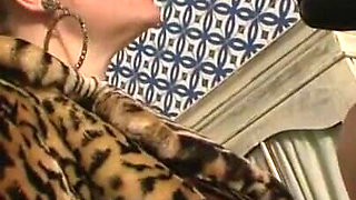 The blond woman humiliates and spanks on the masked guy