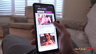AuntJudysXXX - Mature Landlady Andrea Ann Catches Her Tenant Masturbating to MILF Porn