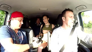 Lilly Fox Double Penetration Car Fuck Threesome
