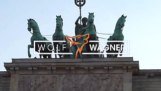Hot German MILF Harleen Van Hynten lets modern-day tarzan cum on her big fake tits! Wolf Wagner