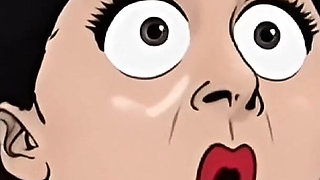 Married Busty Brunette Can't Resist the Sight of a Big Black Cock. Cartoon