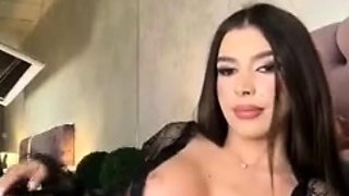 Hot brunette from squirt masturbating on webcam