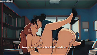 Lesbian coworker seduction and squirt Cartoon Hentai Animation