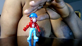 Macro Man Clapped with Gigantic Powdered Breasts - One