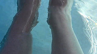 Solo Foot Play in Pool