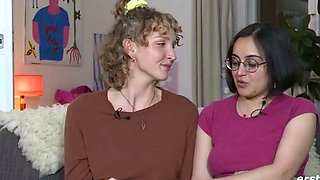 Sexy blond chicks play with toys and vibrators