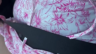 Micro Dress Without Panties for the Slut