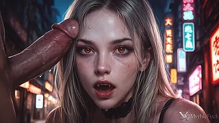 I humped a big-chested vampire woman in the rain...her fangs slipped along my thick manhood...her tastey booty jiggled as she came!! [AI]