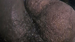 Big black dick. Large penis with veins
