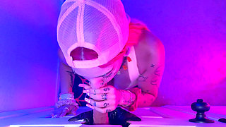Glory Hole Slut Busty Petite Alternative Girl POV Blowjob Sloppy Sucking Bwc Messy Spit Fetish Drooling