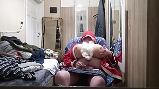 Santa Claus Masturbates with Huge Boobs