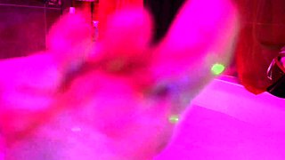 Glamour babe with big boobs masturbates in lingerie