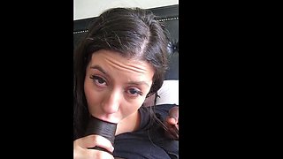 Big cock EXGF interracial busty geek coed blowjob