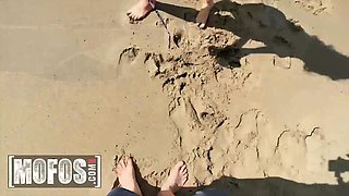 Busty Hottie Molly Pills Builds a Tent on the Beach and Fucks Conor's Pills