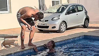 Wild Step Stepsister Dry Humps Me in the Pool