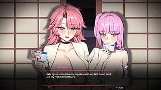 Hentai Game - Minami and Kagura FFM Hentai Gallery Sex Scene 8 - Lifeguard Holic