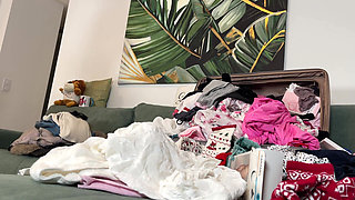 Hot Sexy Long Legs Big Tits Redhead Comes for a Fashion and Lingerie Try on Haul Turns Into Softcore Erotic No Panties Show