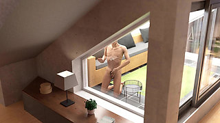 Asian Slut Wife Dominated by a Big Muscular Man in Front of Boyfriend