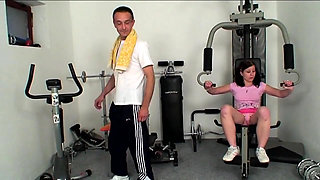 Young Babes Ride Old Cocks in Gym Passion