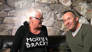 German granny persuaded to have sex on the street
