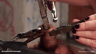 Femdom fucks face to bound man