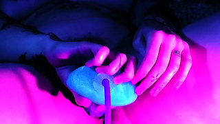 Neon Raver Lays a Clutch of Eggs in Uv Then Pushes Them All Out and Pisses: Ovipositor and Egg Play Seduction