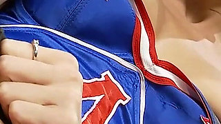 Babes in Uniform Scene 4 Busty Blonde in Pigtails Chloe Conrad and Lingerie Enjoys Her Dildo Alone