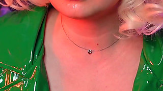 Rough femdom JOI video, dirty talk from blonde MILF in stockings