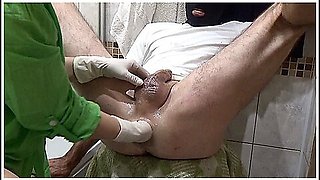 Mature Couple - Prostate Massage With Rubber Gloves
