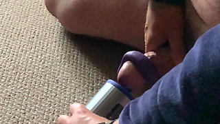 Old toy cum as lube