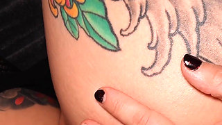 Oiled up Slut Gets Balls Deep Pounding in Slippery BBC Fuck