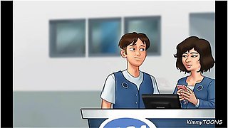 Summertime Saga - Managers Daughter Sucked My Dick Behind The Front Desk At Work - Kimmytoons