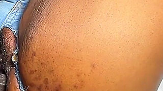 Big Ass Ebony Teen 18yo Creams & Squirts All Over a Big Black in Her Ripped Jeans!