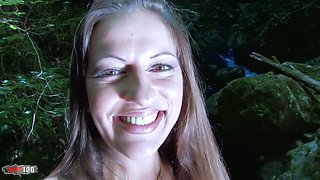 Rough anal sex in the river with horny french Milf Halana K - MMM100