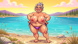 Topless Matures at the Lake