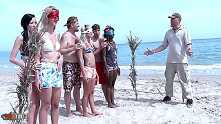 Tania Kiss, Mademoiselle Justine And Nicky Wayne In Comfort Challenge On The Beach And Sex In The Woods With And Max