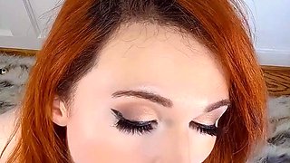 Jamie amazing redhead babe toying pussy with a vibrator