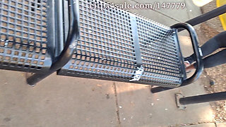 Hot Fudge Tasty Feet Left Foot Wrapped at the Bus Stop