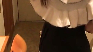 Maid Cafe Secret Play. Slim Beauty Smiles Innocently While Breaking Every Rule Behind Closed Doors.