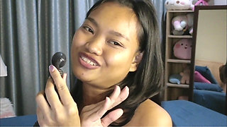 Cute Asian Solo - Long Sucking Dildo Then Anal Dildo Bonus Student Roleplay