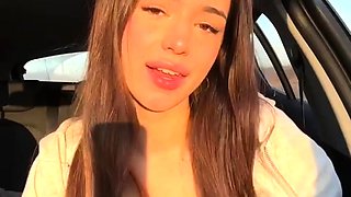 Girlylana Playing With Her Pussy In The Car