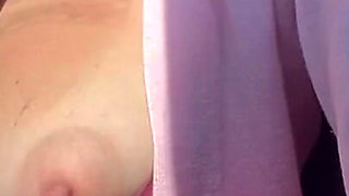 I Show My Tits in the Car