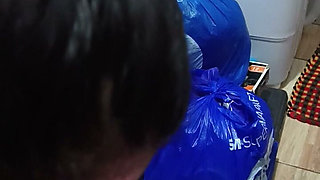 Big Tits Hot Wife Giving a Sensual Blowjob to Her Husband's Bestfriend a Very Lucky Man..