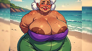 Thick BBW Indian Women at Beach Ai
