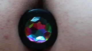 Goth Secretary Plays with Her Ass