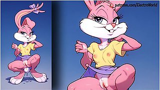 Babs Bunny Gets Multiple Orgasms From A Big Cock In Her Ass! With Car Toon