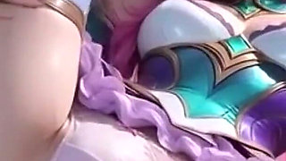 Seraphine League of Legends Nude Solo Hentai Big Tits Ass and Pussy