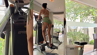 Glutes Workout in Tight Booty Shorts