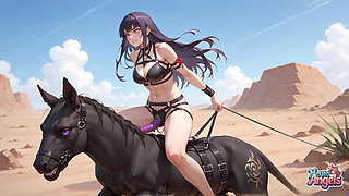 Purple-haired Goddess' Desert Milk Orgasm