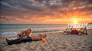 Blonde With Big Tits Sucks Big Cock On The Beach - AI Public Sex